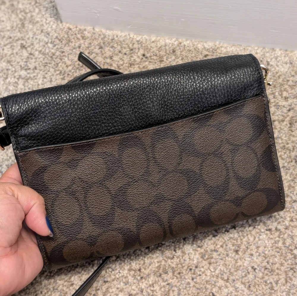 Black and Brown Coach Designer Women's Crossbody - Picture 6 of 7